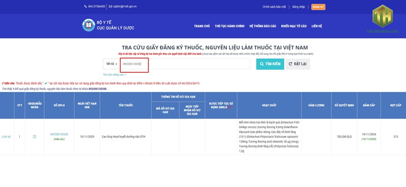 Tra cứu thông tin thuốc